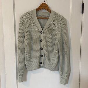 Everlane Women's Light Blue Cotton Blend Cardigan - size M - very good used cond